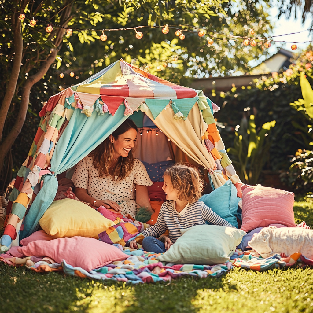 Imaginative Play: Creating A Backyard Fort Together Paint By Diamonds Kits