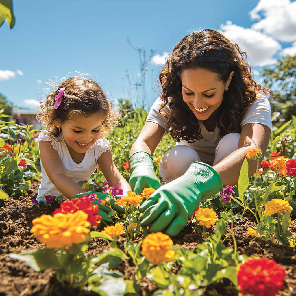 Secret Garden: An Afternoon Of Planting Flowers Painting By Diamonds Kit