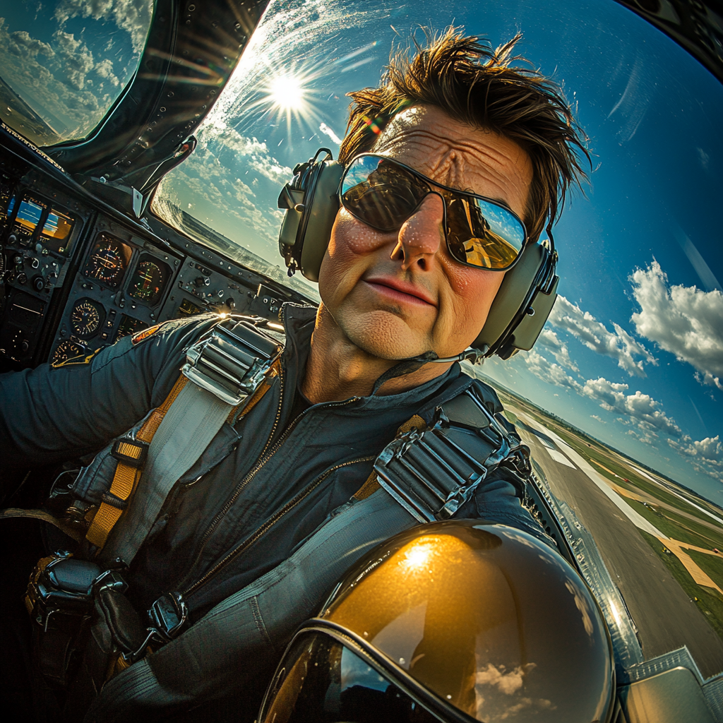 Tom Cruise: Soaring With Maverick Resolve paint by diamond