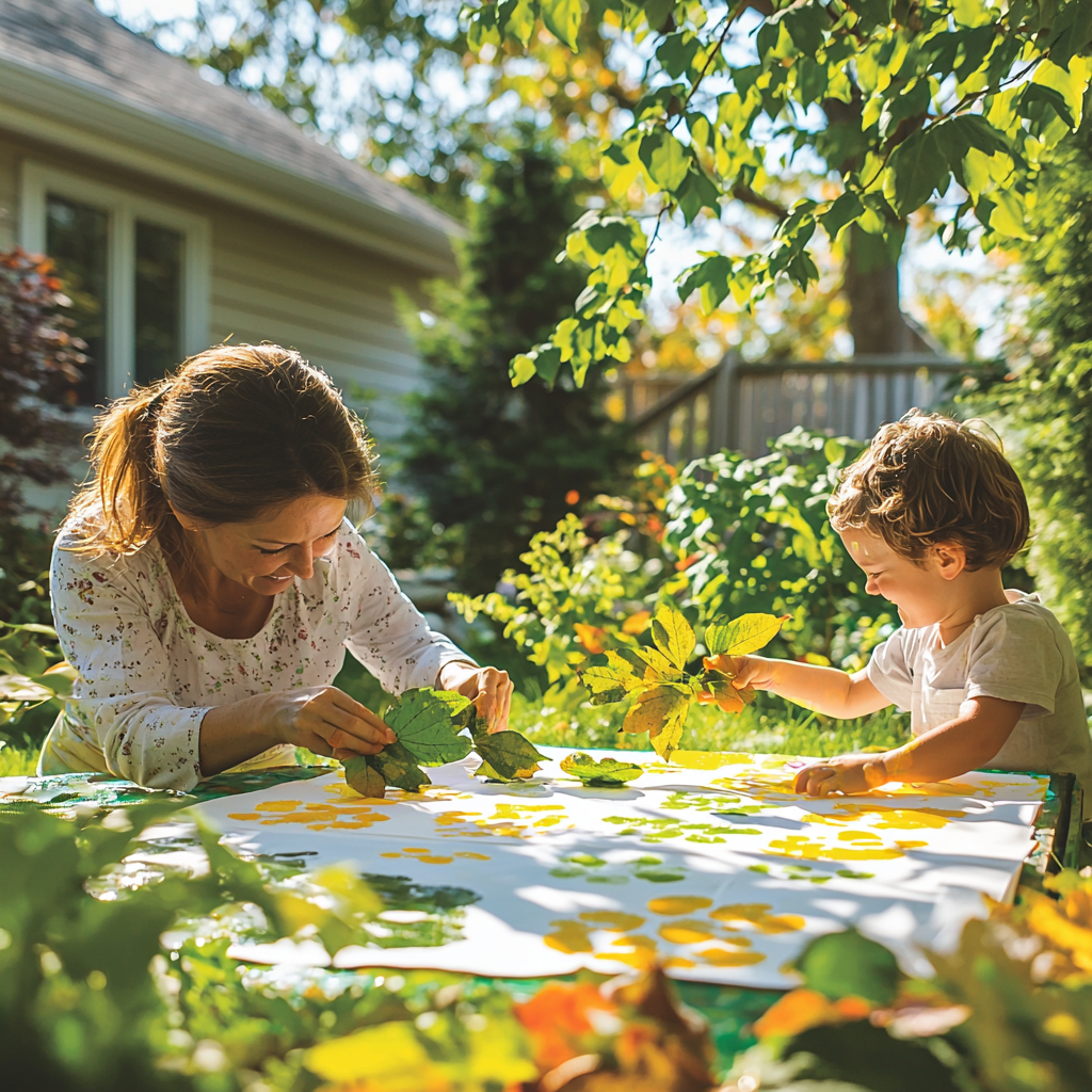 Nature's Artistry: DIY Leaf Prints Together Paint By Diamond