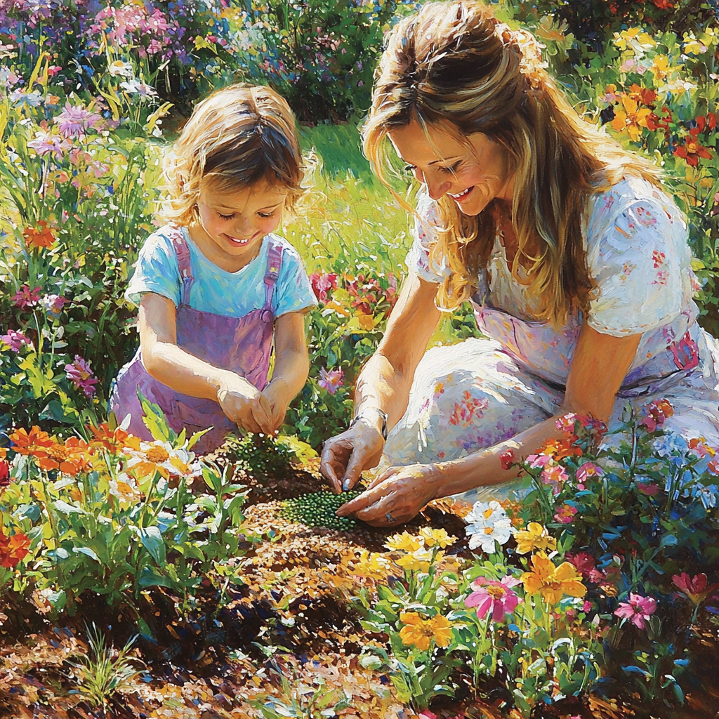 Garden Of Love: Planting Seeds Together Paint By Color