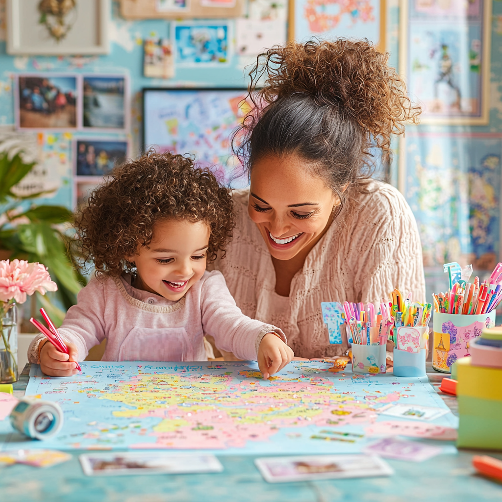 Joyful Journeys: Crafting A Family Adventure Map Together Paint By Diamonds Kits