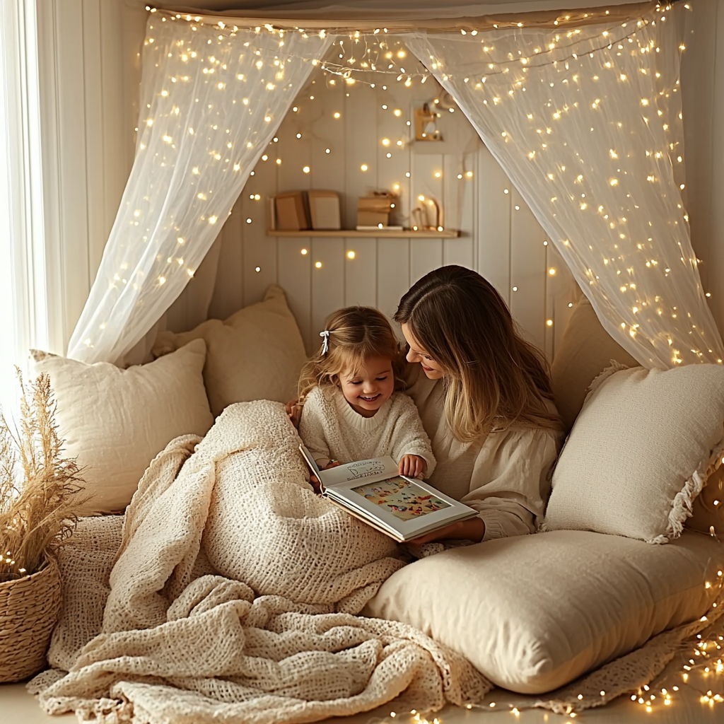 Starlit Dreams: A Cozy Reading Nook Paint By Color