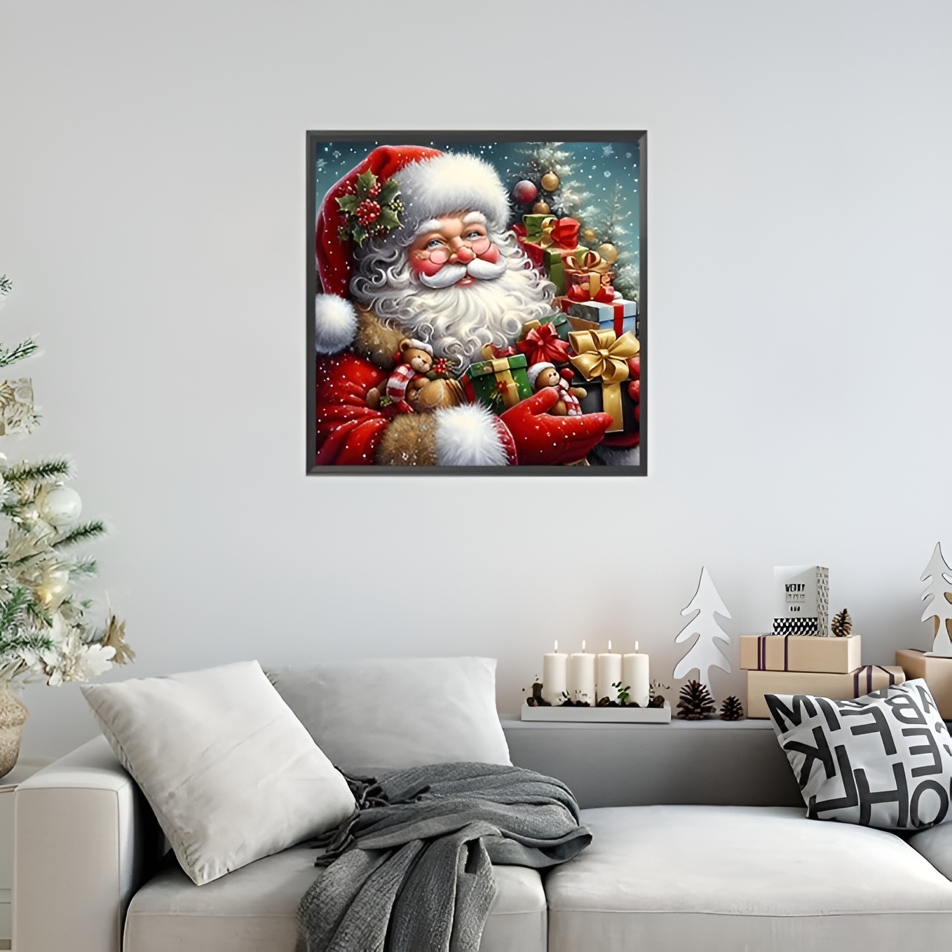 Santa Claus DIY 5D Winter Christmas Diamond Art Kits for Adults