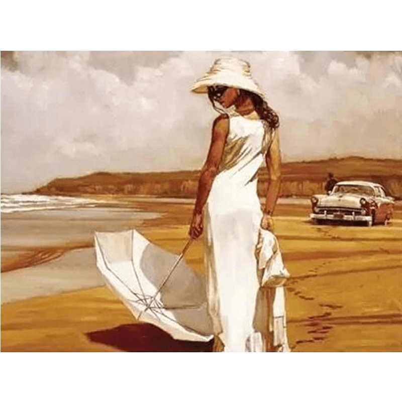 Sandy Beach 5D DIY Paint By Diamond Kit – Original Paint By Diamond