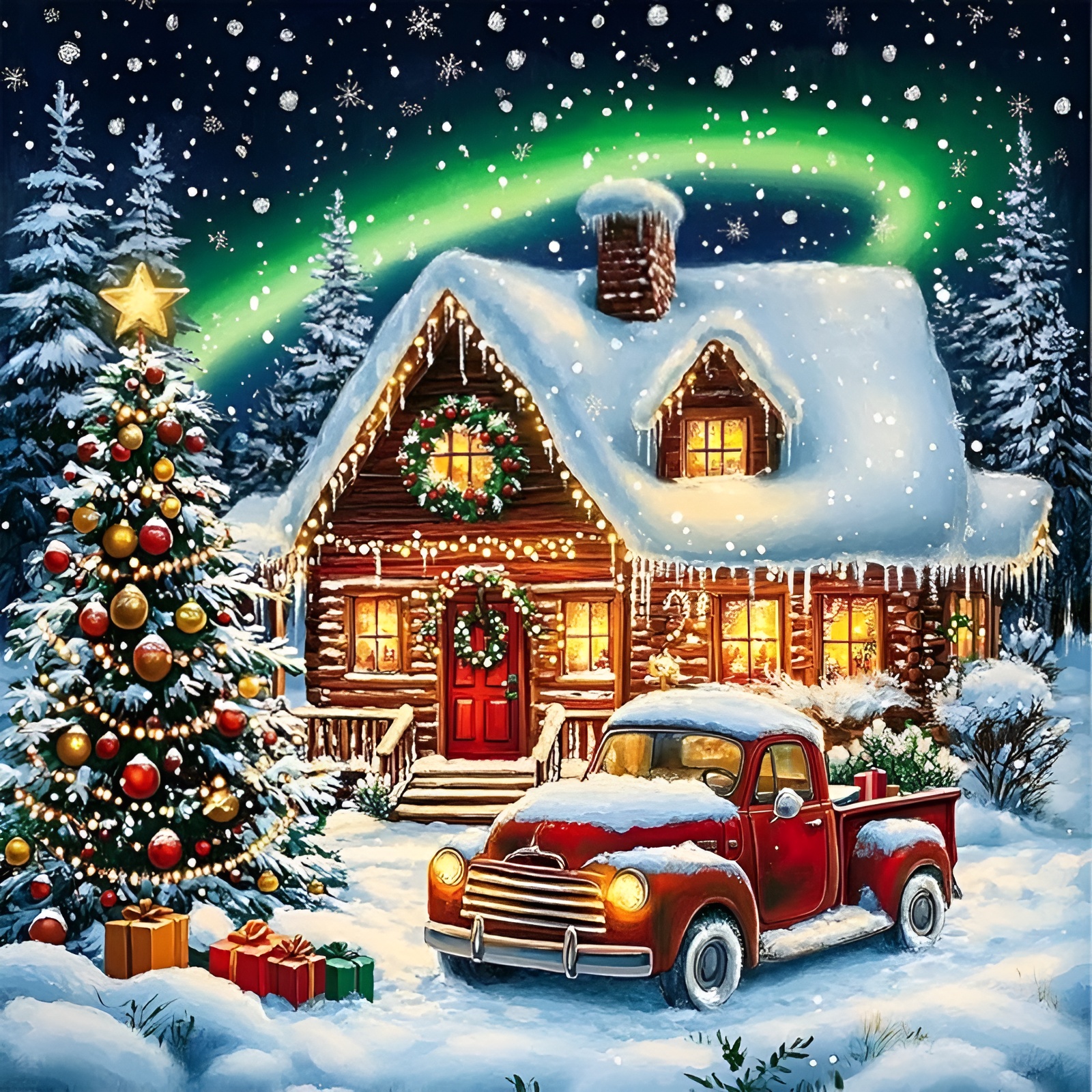 Round Full Drill 5D Christmas Diamond Painting Art Kits
