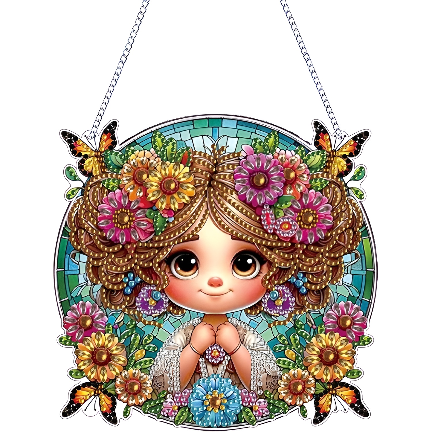 5D Crystal Diamond Painting Kit for Christmas Wall and Window Display