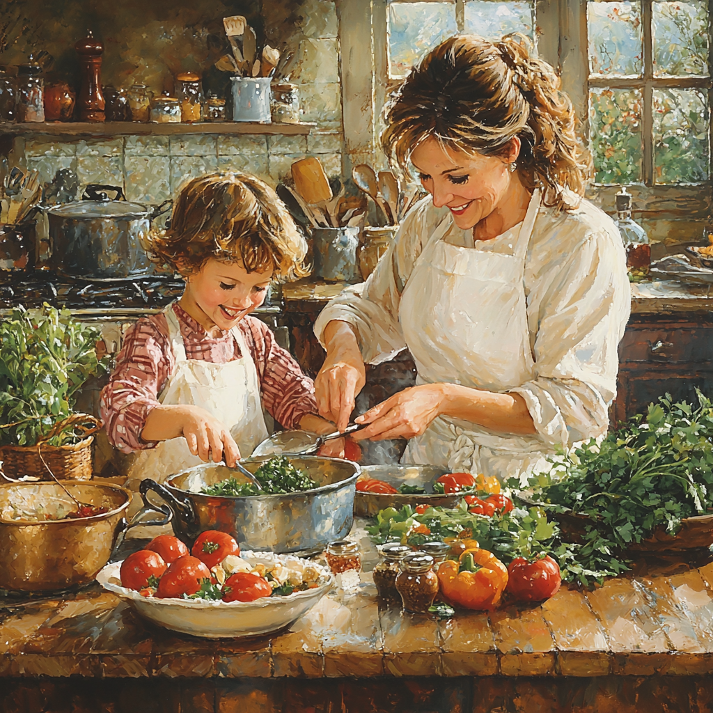 Culinary Chronicles: Cooking Through Generations Paint By Diamond