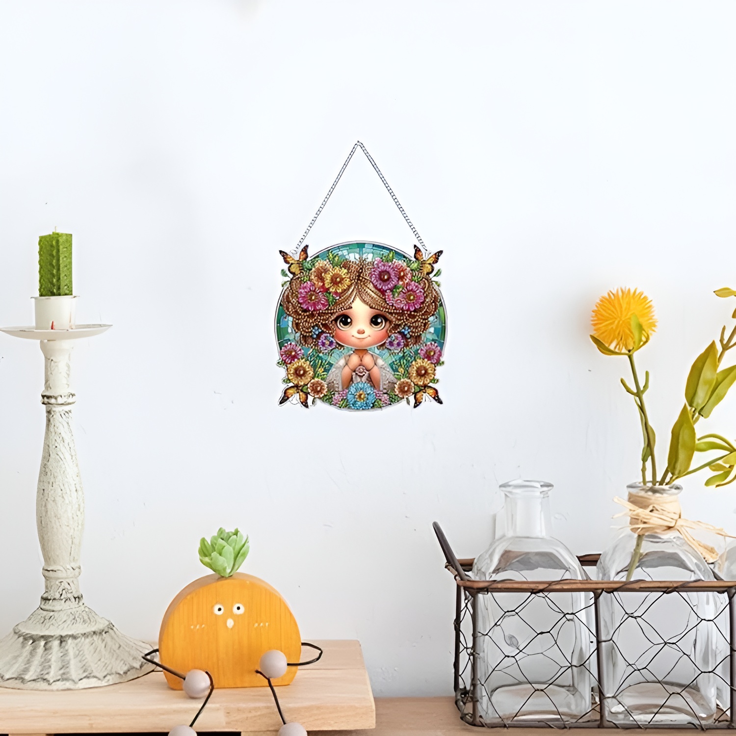 5D Crystal Diamond Painting Kit for Christmas Wall and Window Display