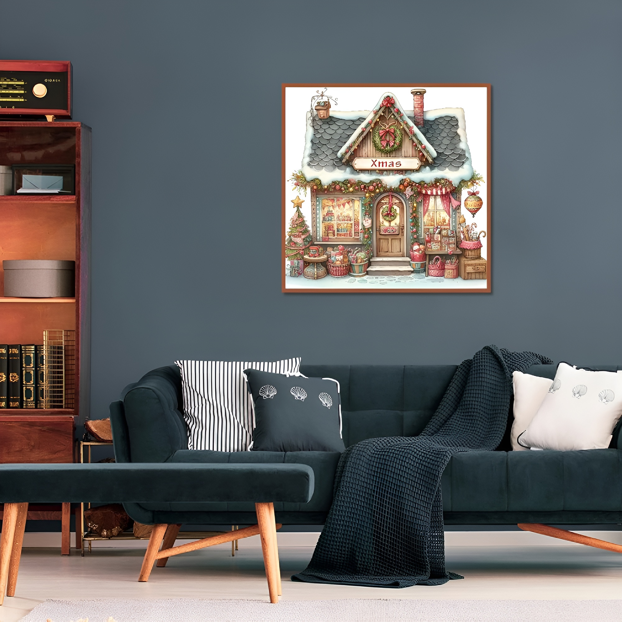 DIY 5D Diamond Art Kit for Adults with Gnome and Snowman Holiday Theme