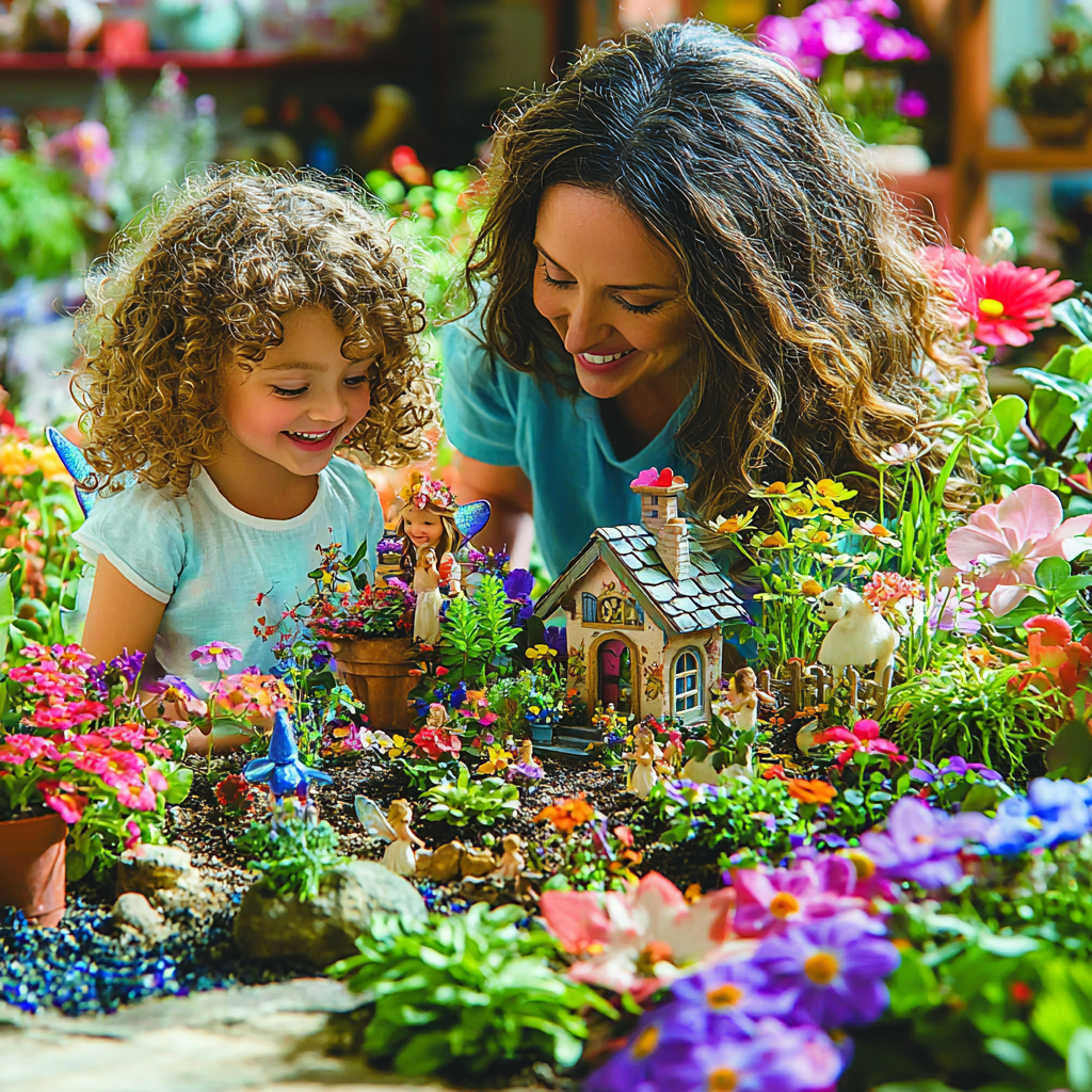 Magical Moments: Building A Fairy Garden Together Paint By Diamond