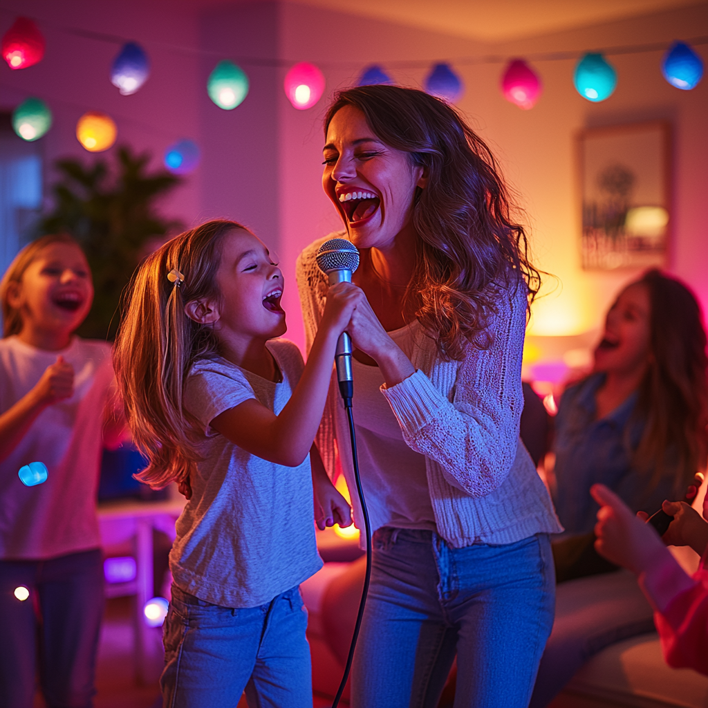 Melody Of Memories: A Family Karaoke Night Paint By Diamonds Kits