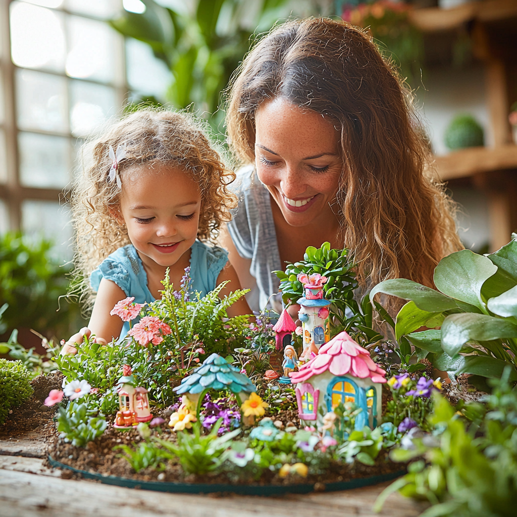 Whimsical Worlds: Creating A Fairy Garden Together Paint By Diamond