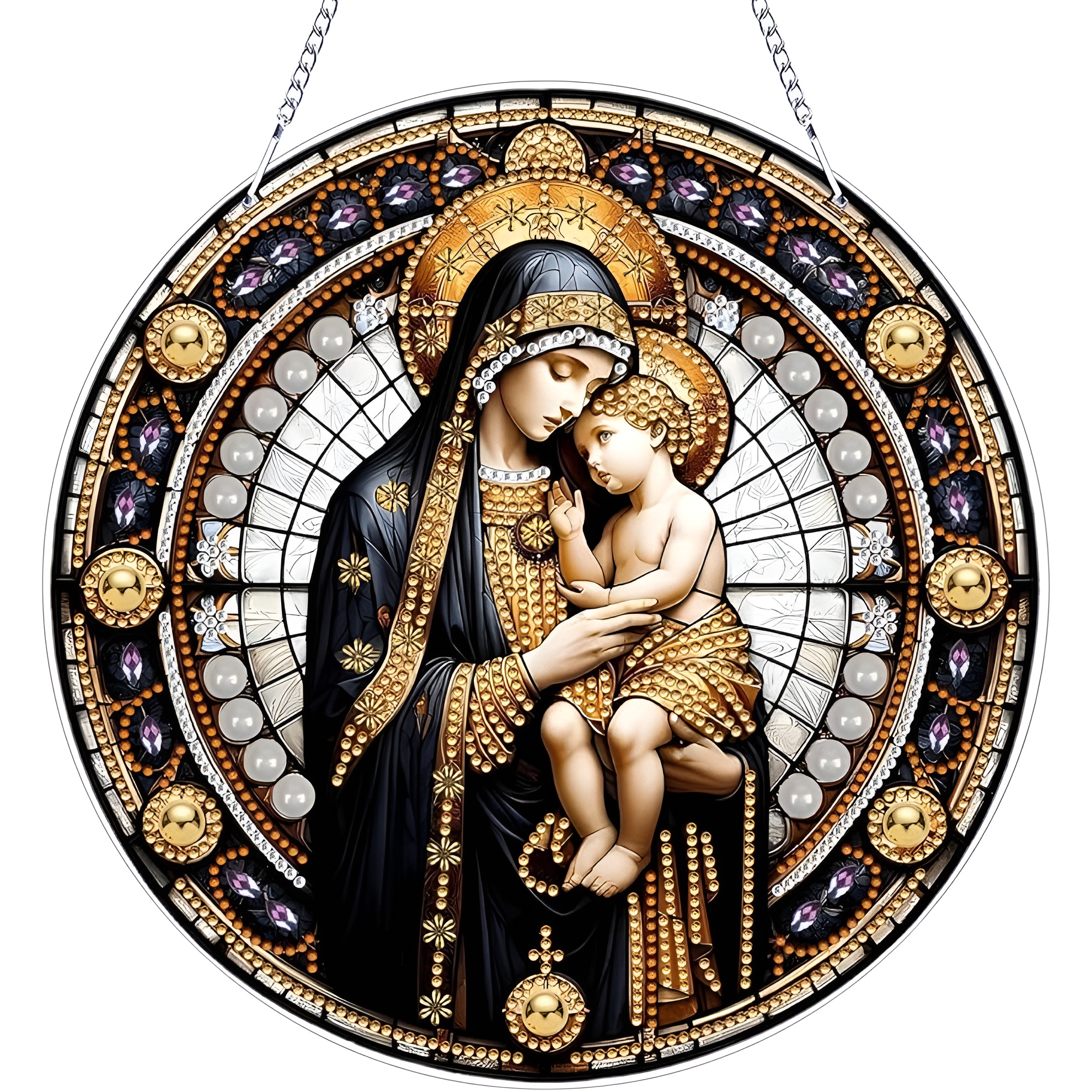 DIY Christmas Ornament Diamond Art Kit with Double Sided Design