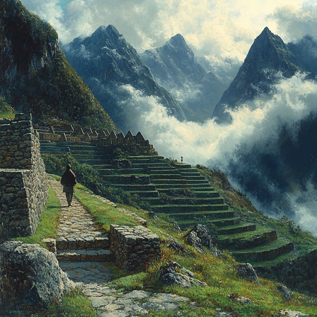 Machu Picchu Mountain Citadel Paint by diamonds art