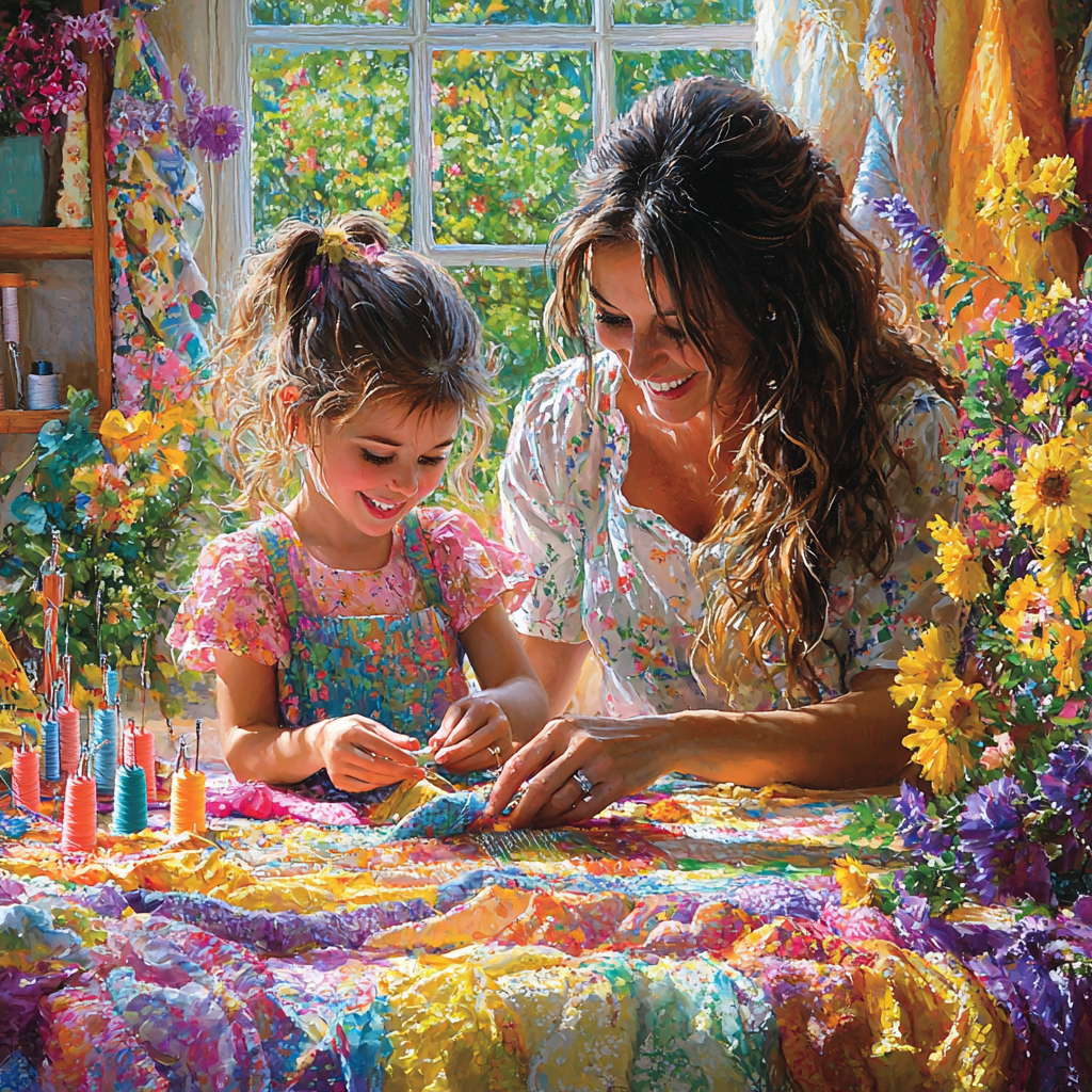Stitching Together: A Mother-Child Sewing Project Diamonded Painting Kits