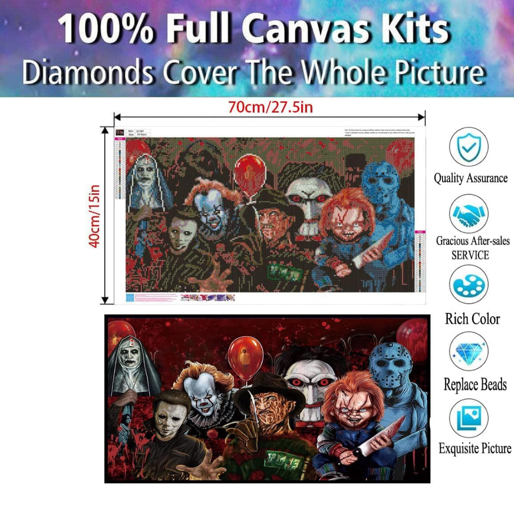 Halloween Paint by Diamond Clown Art Kit