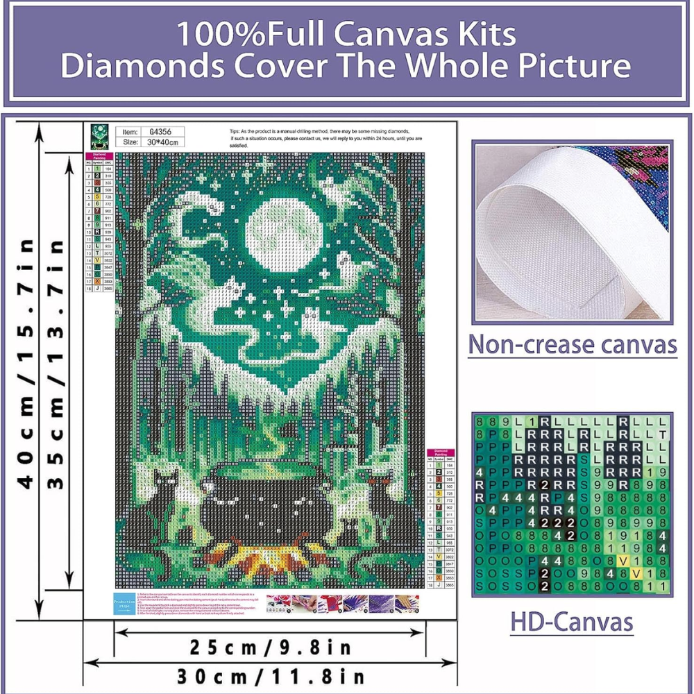 Halloween Paint by Diamonds Gem Art Kit