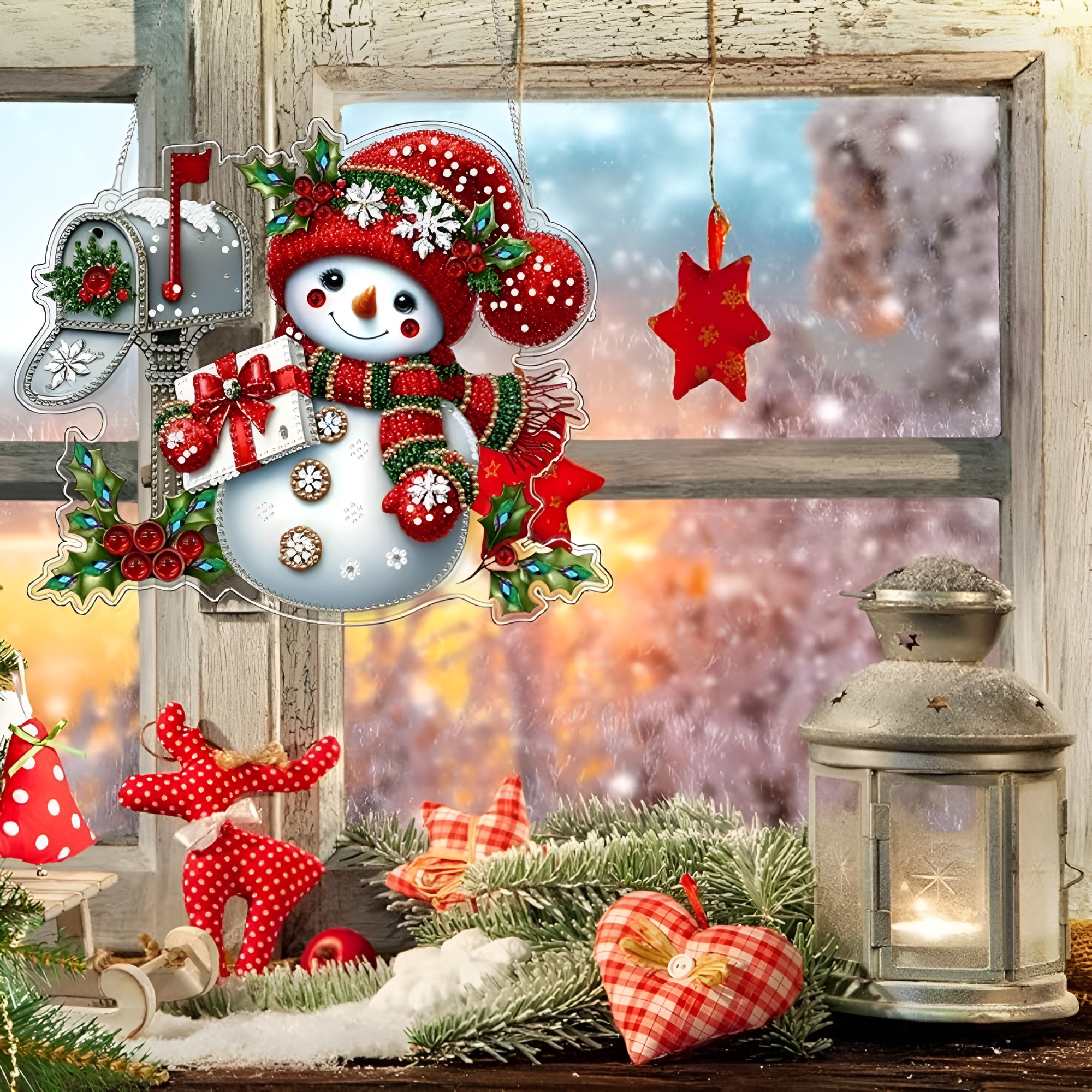 Christmas Snowman Diamond Art Kit for Adults