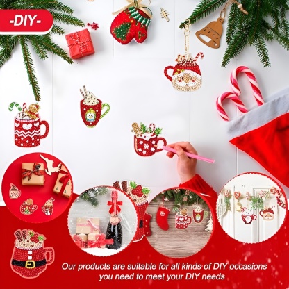 6Pcs Make Your Own GEM Art Keychains