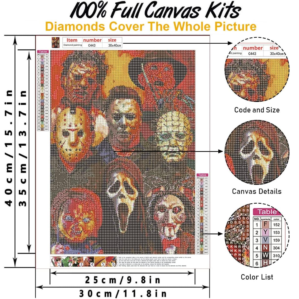 Halloween Paint by Diamonds 5D Full Drill Painting Kit