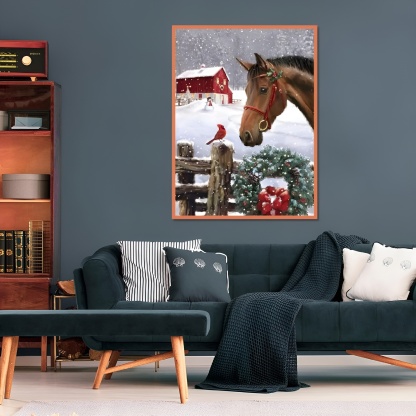 DIY 5D Diamond Art Kit for Adults with Gnome and Snowman Holiday Theme