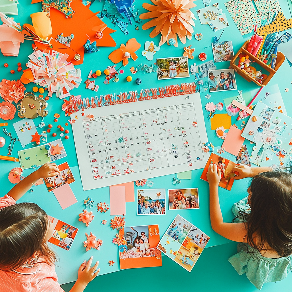 Season Of Sharing: Creating A Family Calendar Together Paint By Diamonds Kits