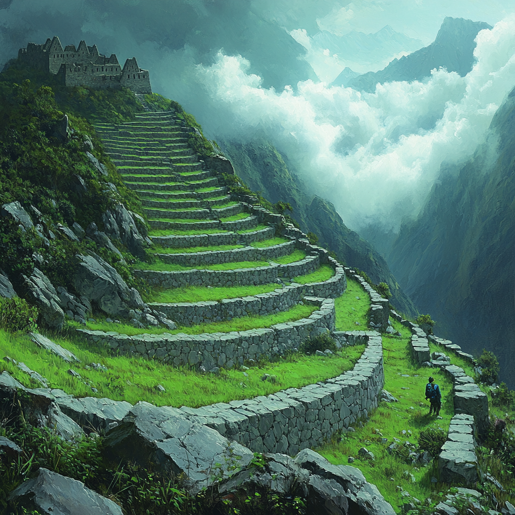 Machu Picchu Ruins paint by diamond