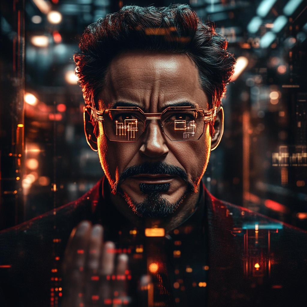 Robert Downey Jr.: The Iron Legacy Forged In Light diamond painting