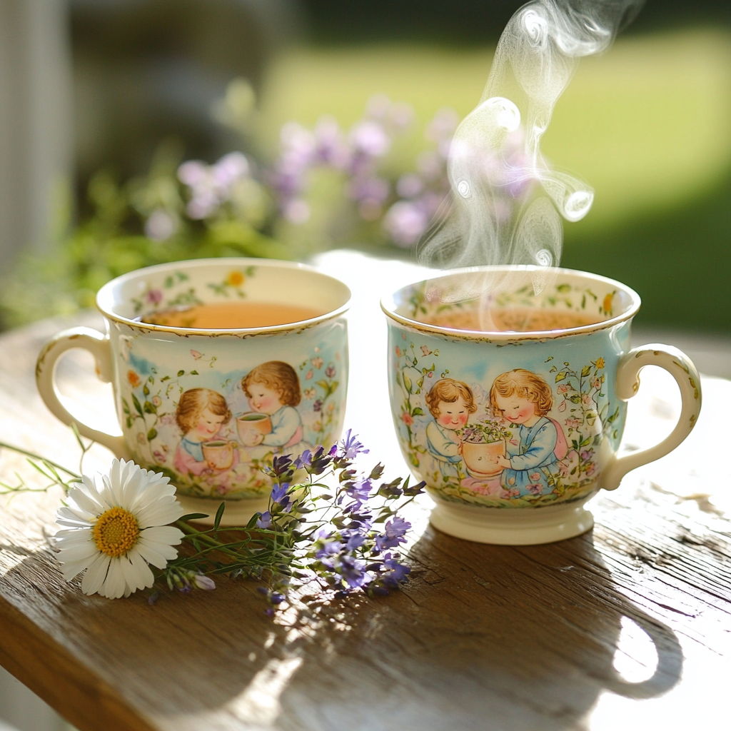 Nature's Harmony: Mother-Child Herbal Tea Blends Painting Diamond Kit
