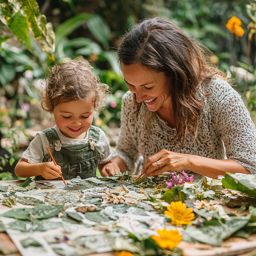 Whimsical Wonders: Making Nature Art Together Paint By Color