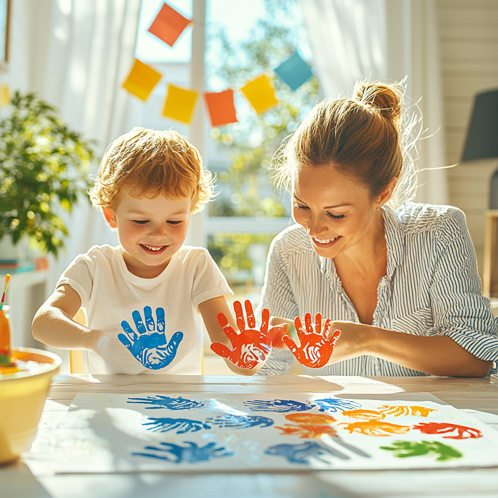 Colorful Imprints: Making Personalized Handprints Together Paint By Diamonds Kits