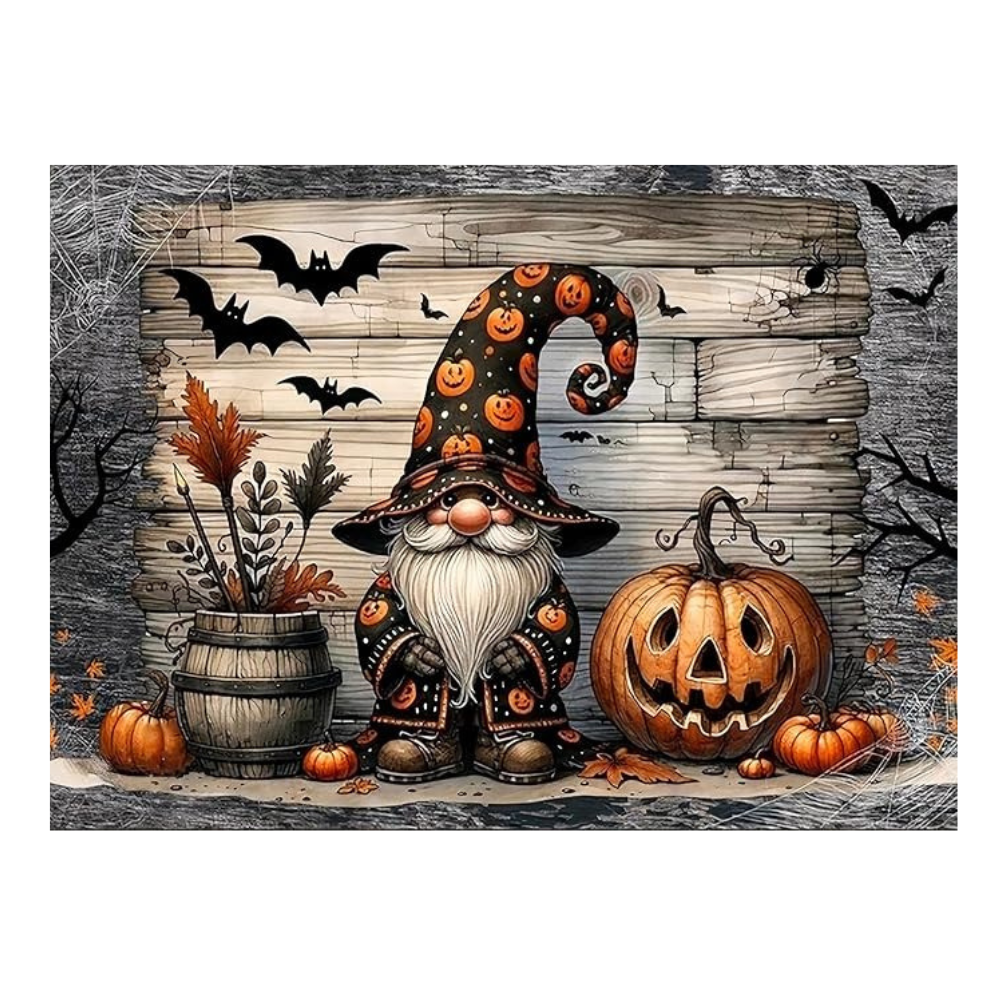 Autumn Moon Night Halloween Wall Decor Paint By Diamonds Kit