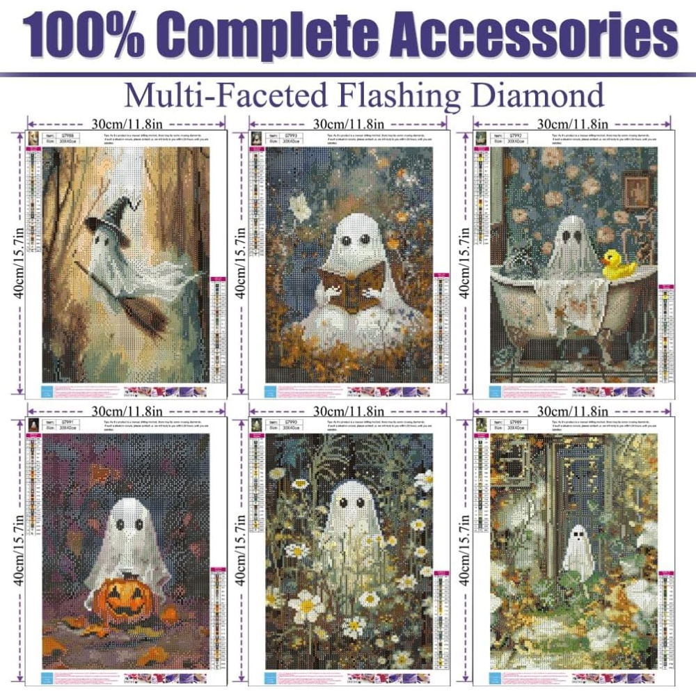  Packs Of 6 Halloween 5D Diamond Painting Kits