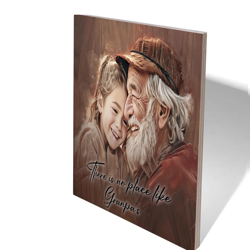 Custom Couple Portrait Wood Wall Art