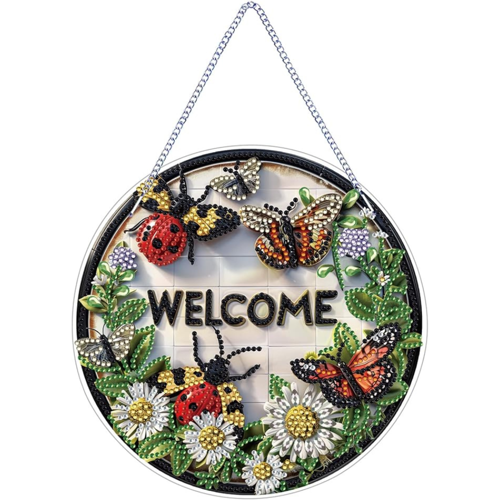 Round Hanging Diamond Art Painting Design