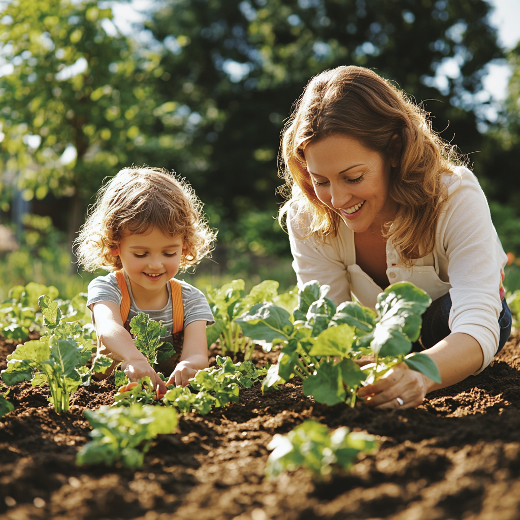 Together We Grow: Building A Vegetable Garden Together Paint By Diamonds Kits