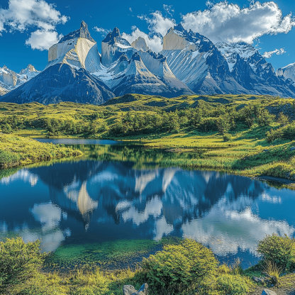 Torres Del Paine National Park - Chile Painting Diamond Kit