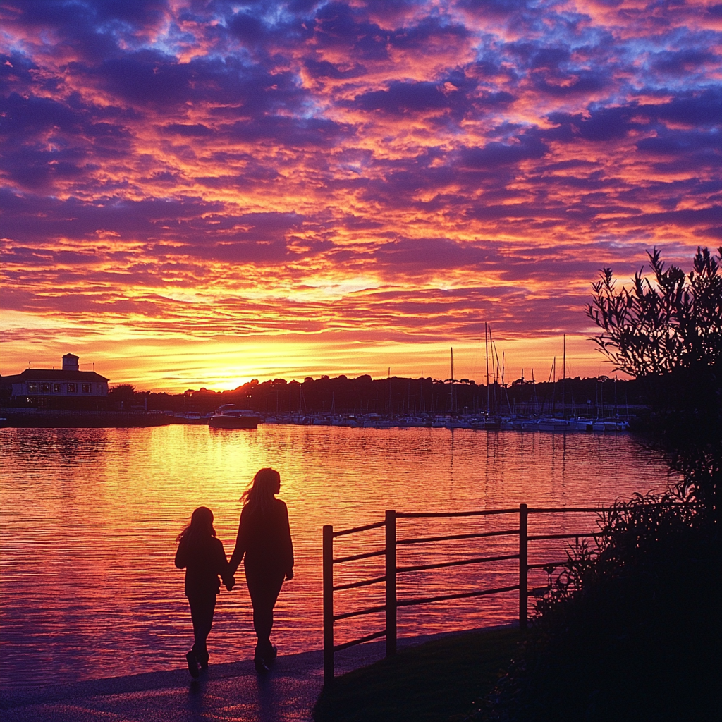 Sunset Stroll: An Evening Of Reflection Diamonded Painting Kits