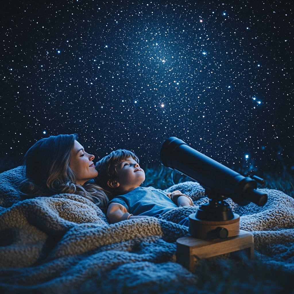 Under The Stars: A Family Stargazing Night Paint By Diamonds Kits