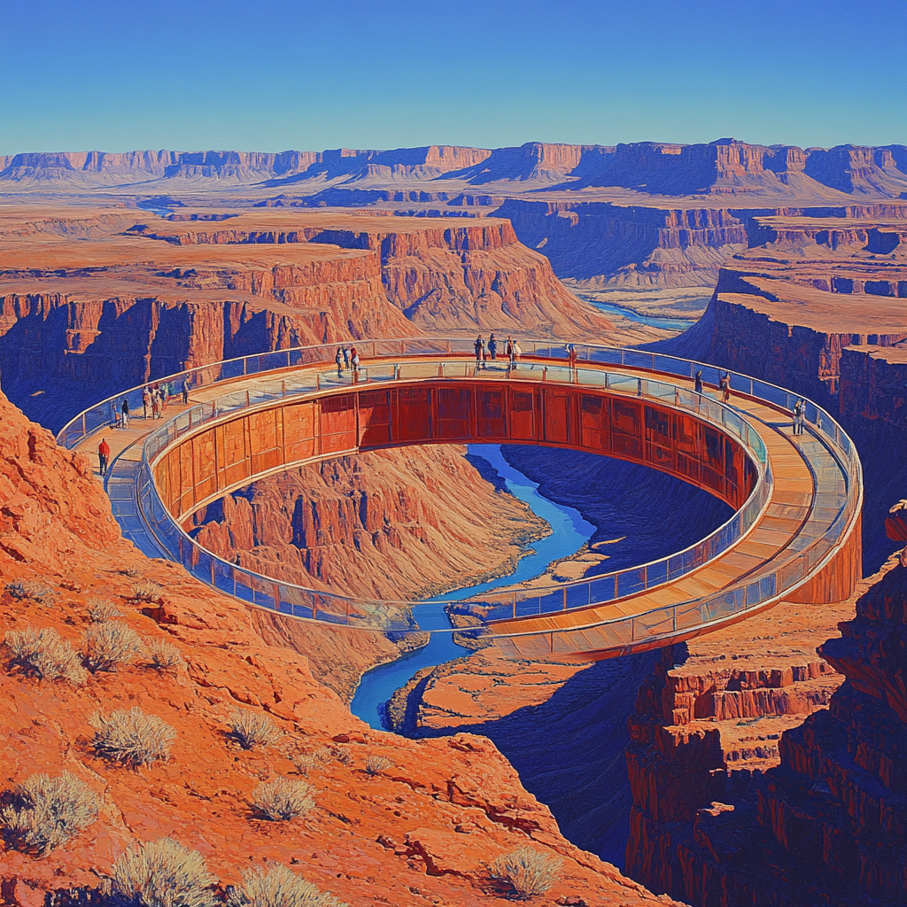 Skywalk At Grand Canyon painting diamond kit