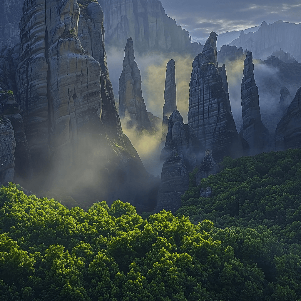 Metéora Rock Formations - Thessaly Paint By Diamonds