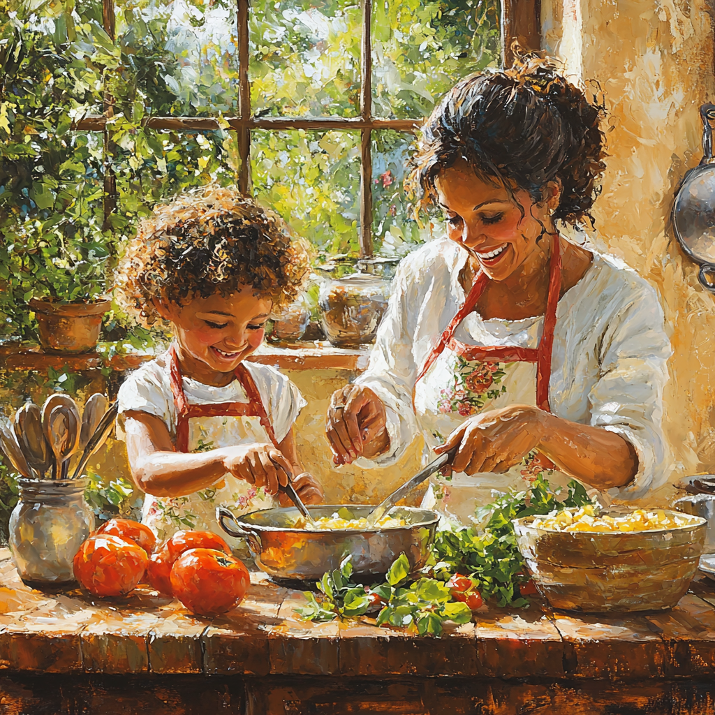 Adventures In Cuisine: Cooking A Family Recipe Painting By Diamonds Kit