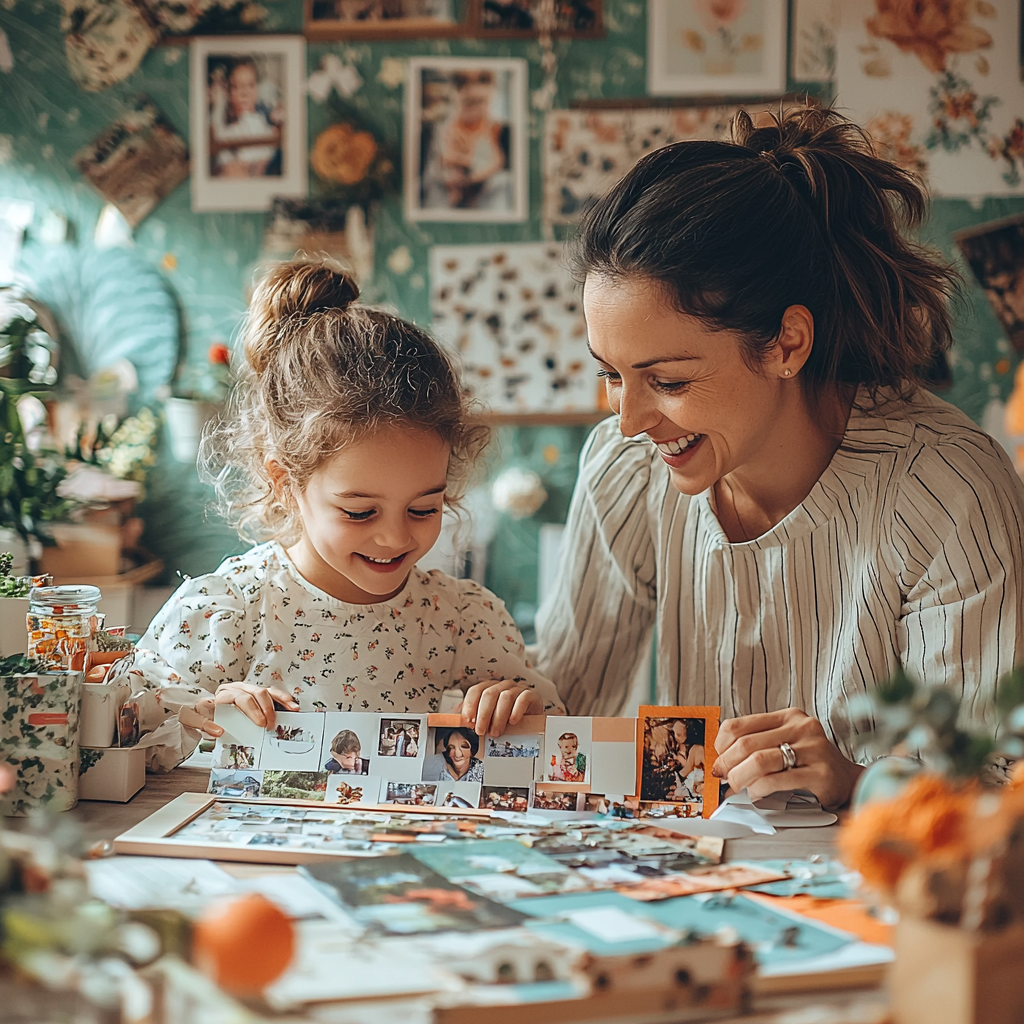 Radiant Reflections: A Custom Framed Photo Collage Paint By Diamond