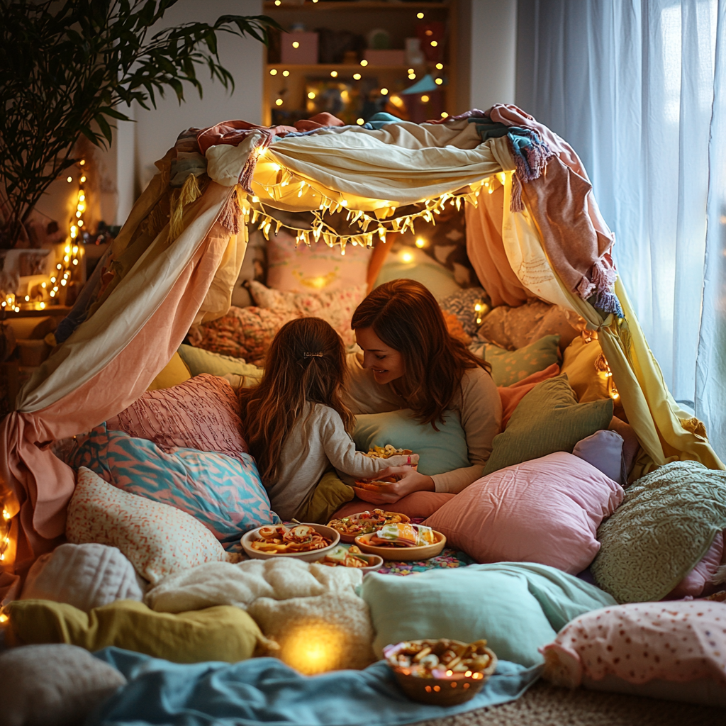 Pillow Fort Adventures: A Cozy Movie Night Paint By Color