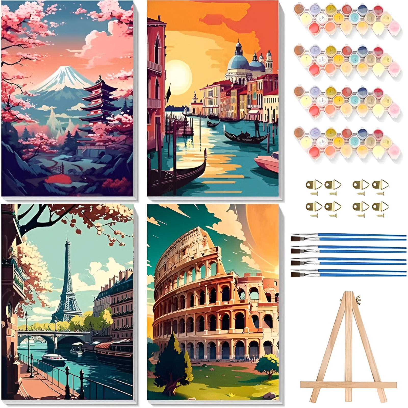 Canvas Paint by Numbers Kit for Adults with Acrylic Paints