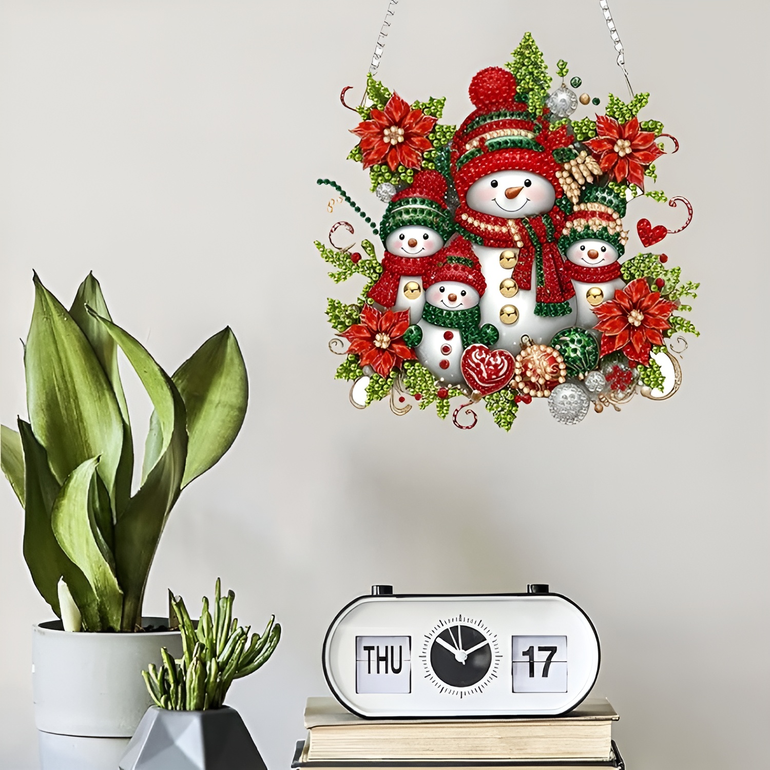 5D Crystal Diamond Painting Kit for Christmas Wall and Window Display