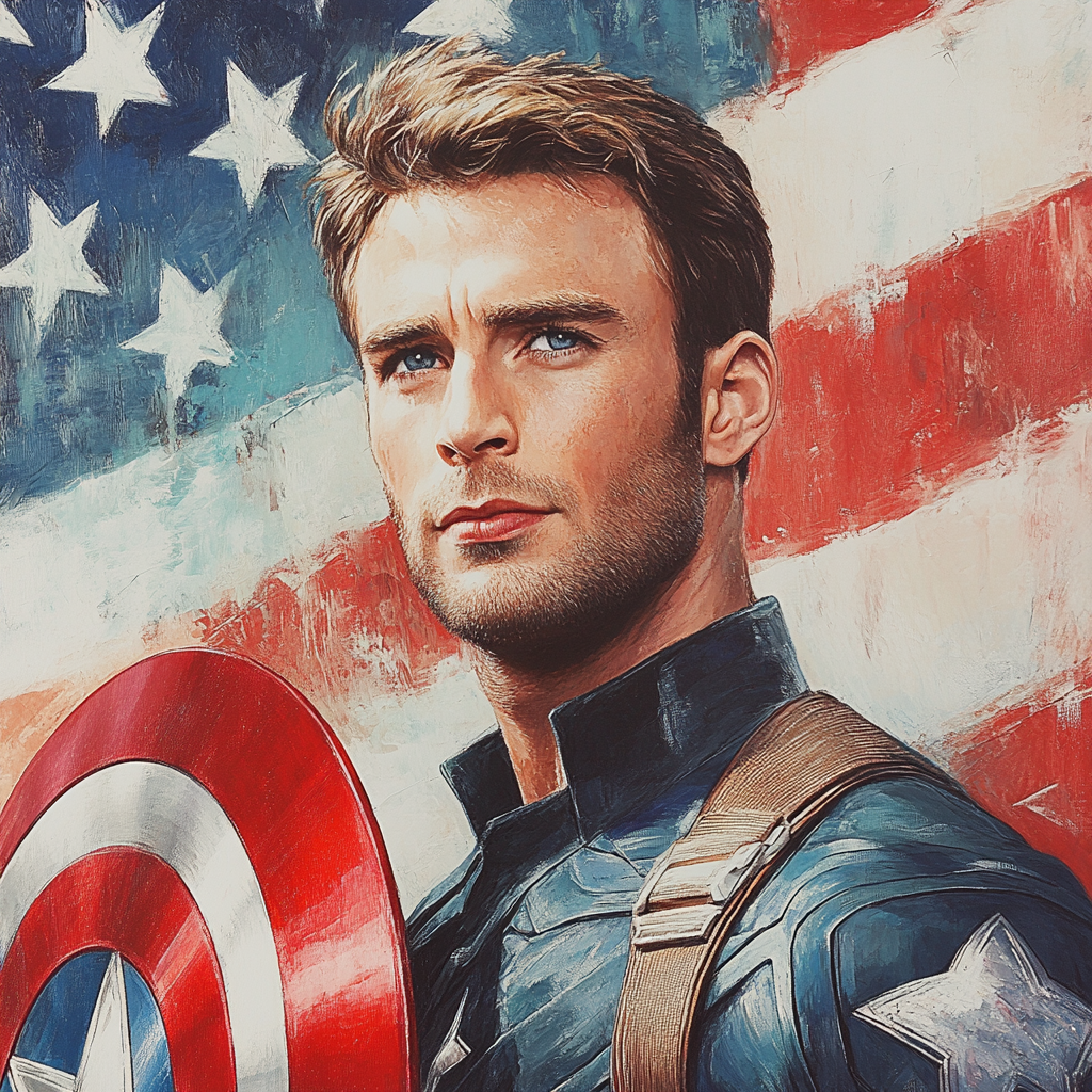 Chris Evans: From Captain America To Cinematic Icon paint by color
