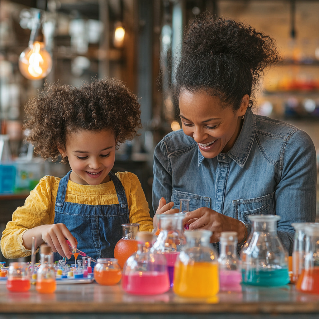 Laughter And Learning: A Family Science Experiment Day Paint By Diamonds Kits