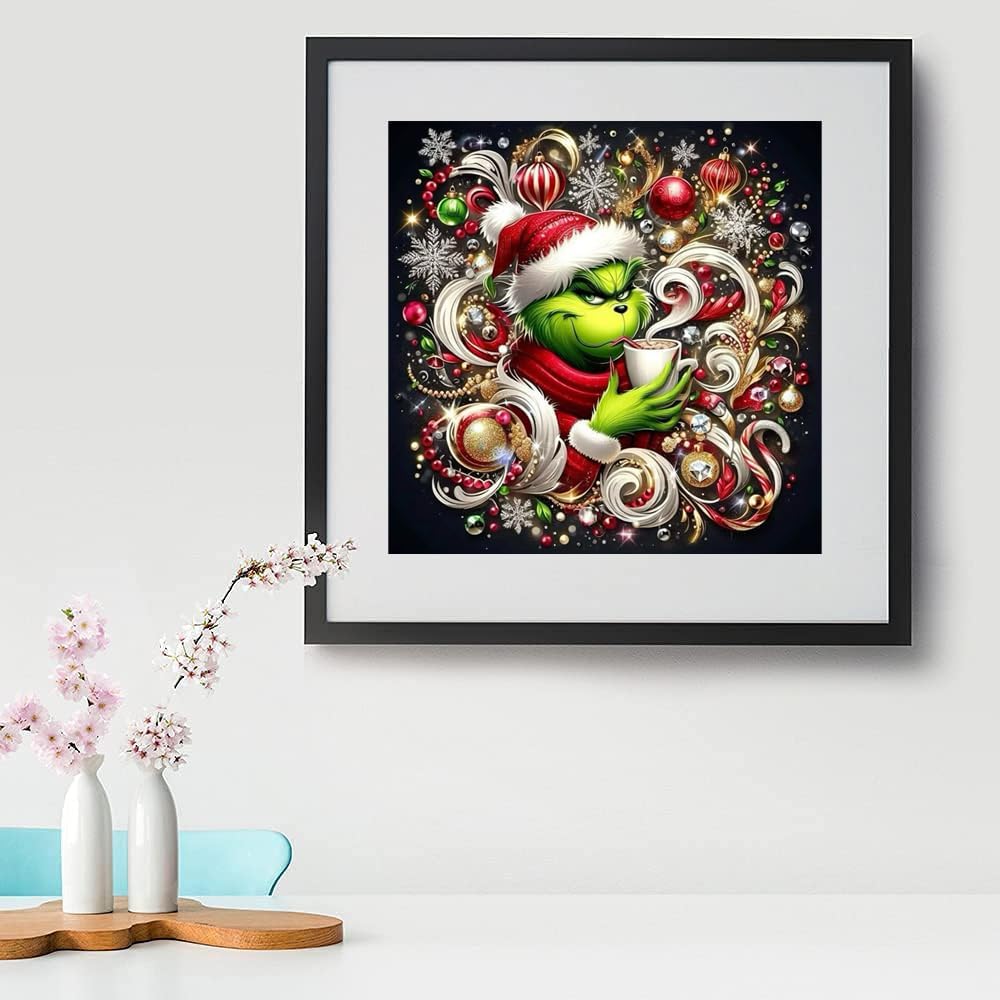 Christmas Grinch Diamond Painting Kit for Adults